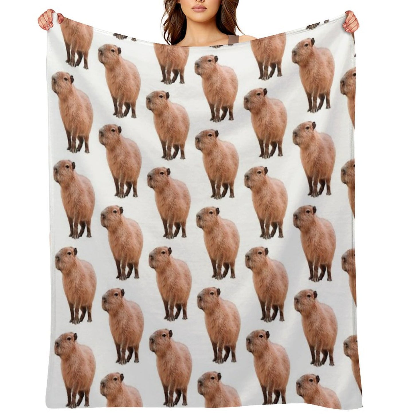 Cute Capybara Throw Blanket