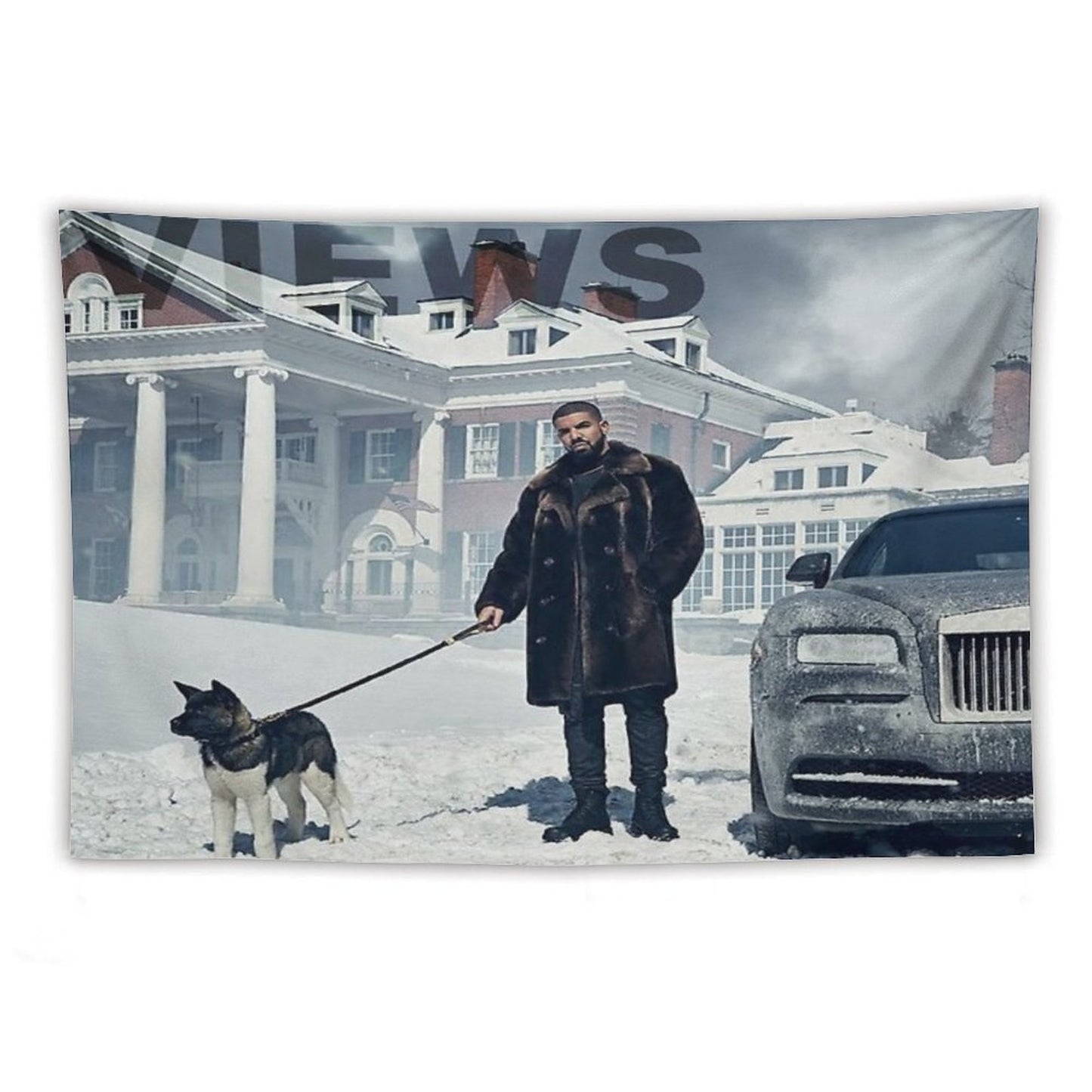 Drake with Dog Views Tapestry Tapestry
