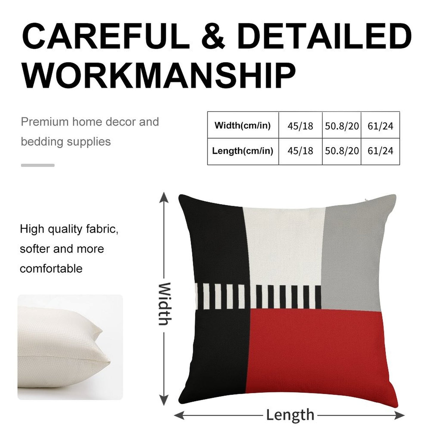 Geometric Pattern Linen Throw Pillow Cover