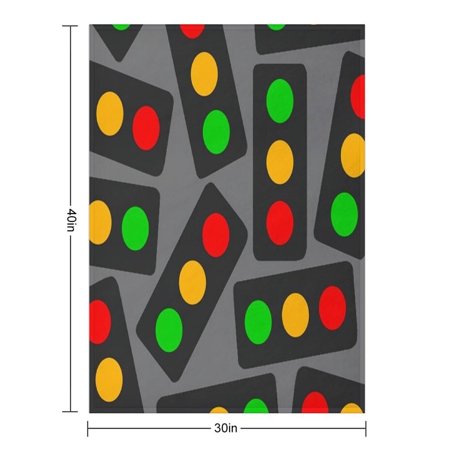Large Traffic Light Pattern (Large & Full Version) Throw Blanket
