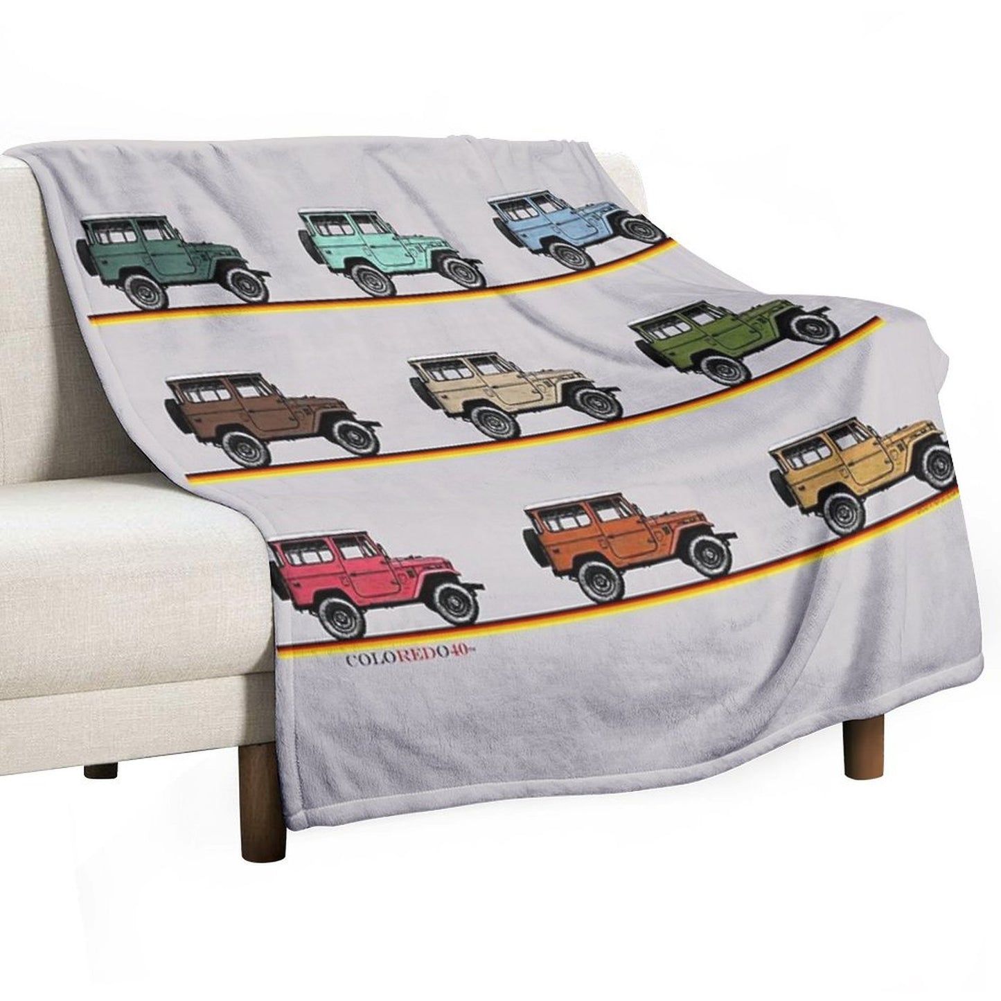 Toyota FJ40 Land Cruiser 9 Stack Throw Blanket