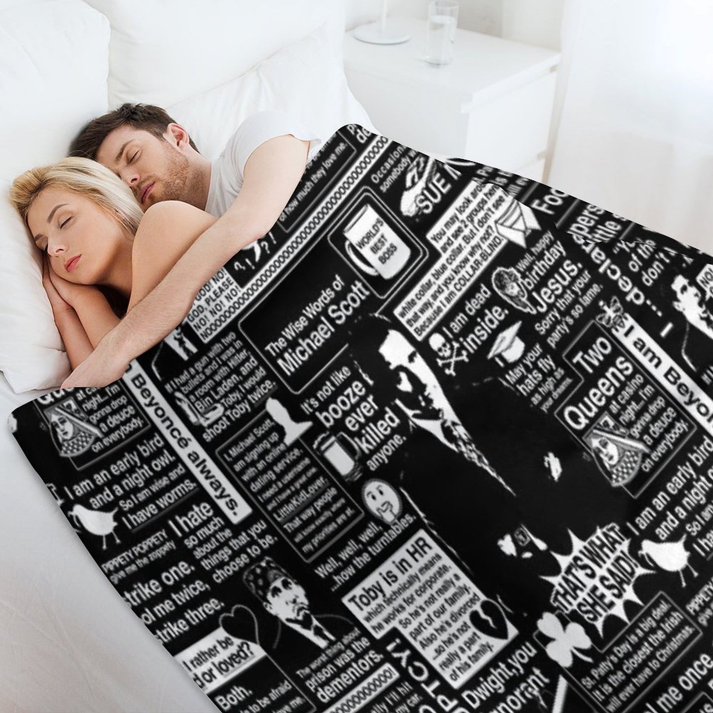 The Wise Words of Michael Scott Throw Blanket