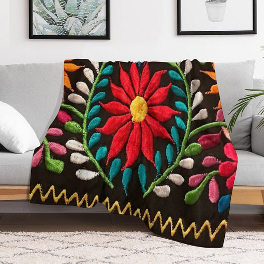 Spanish Flowers Throw Blanket