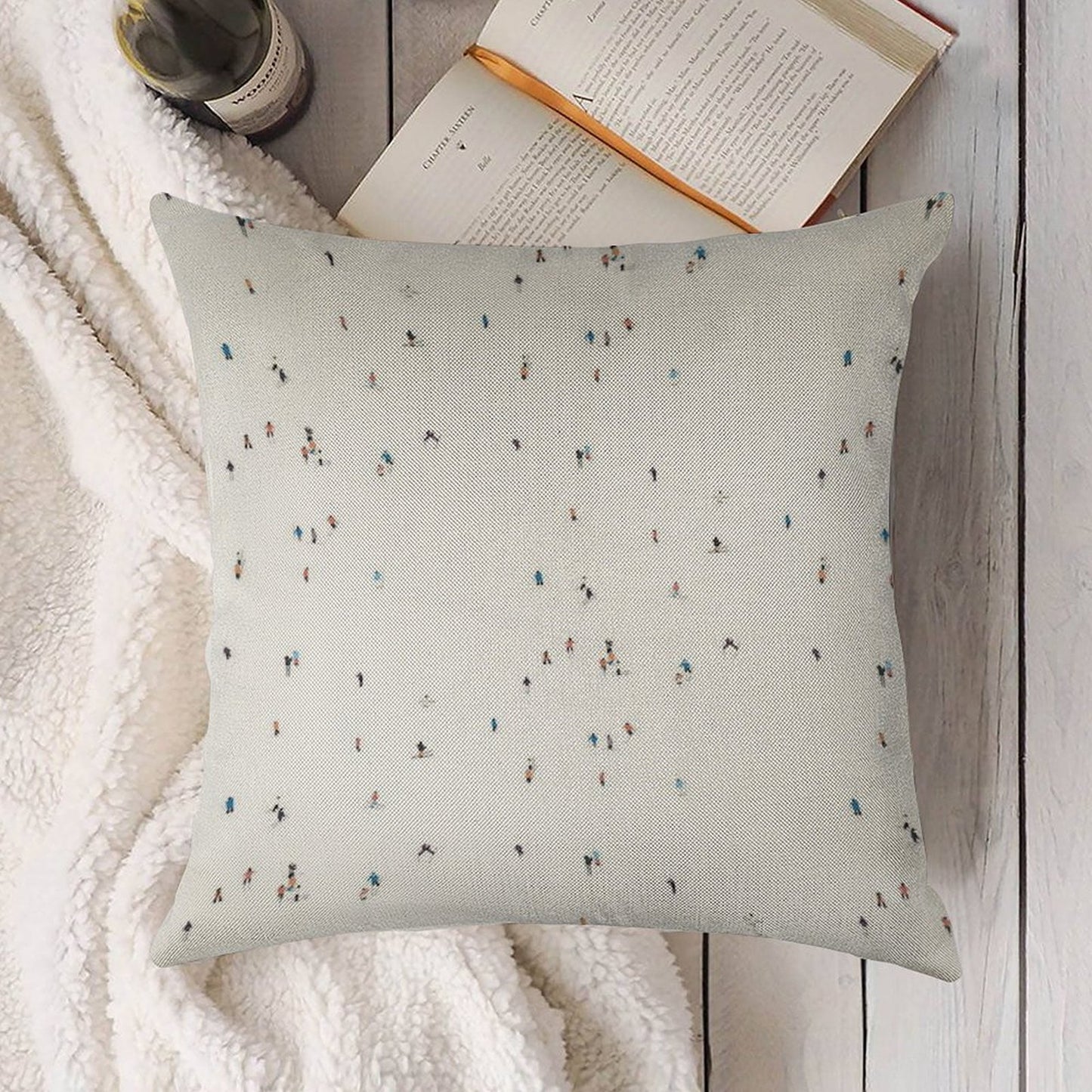 Ski Slopes Linen Throw Pillow Cover