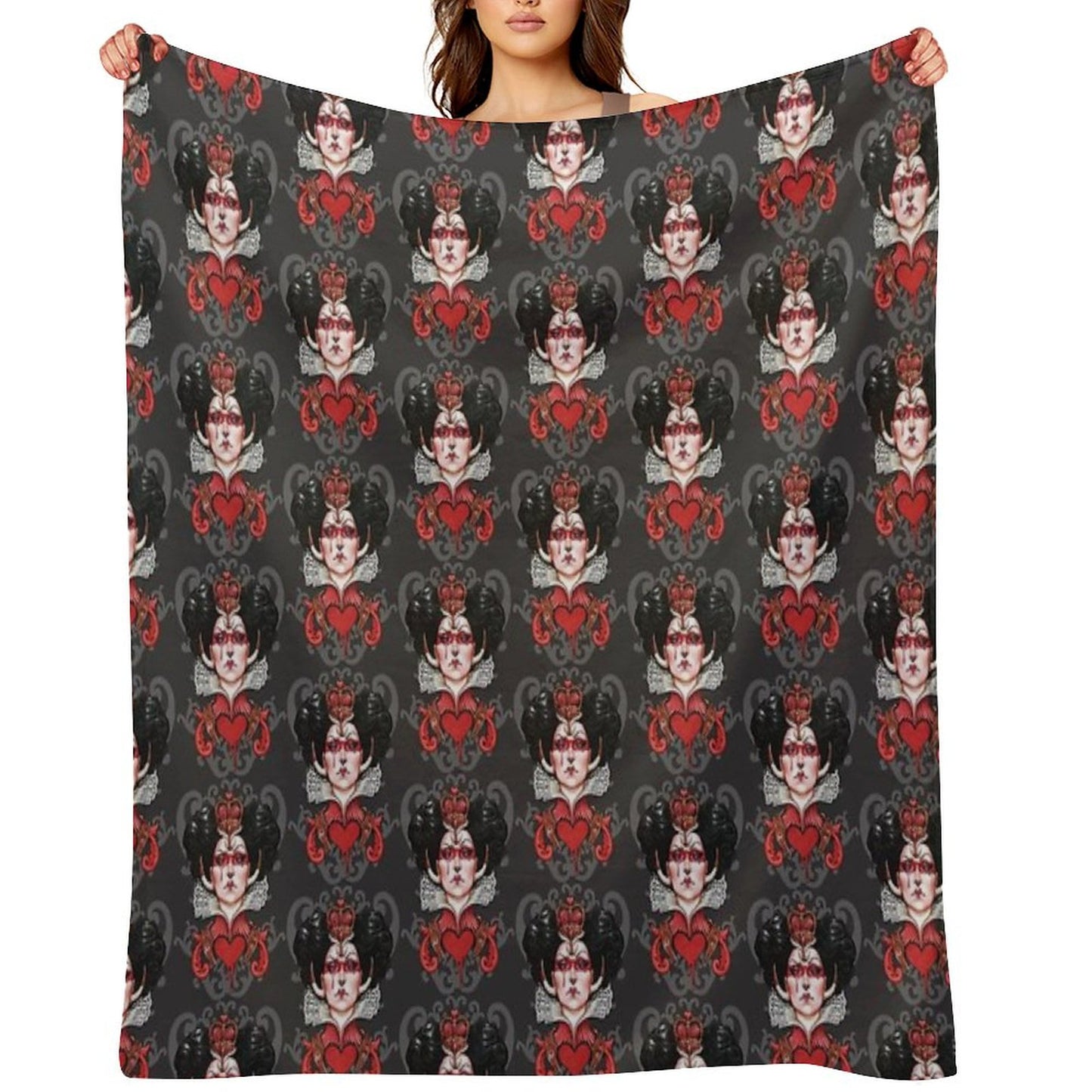 Queen of Hearts Throw Blanket