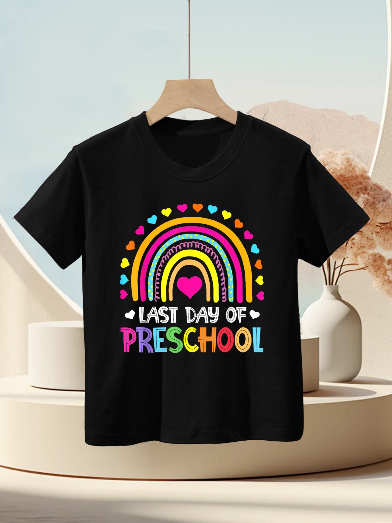 Last Day Of Preschool School Rainbow Graduation Team Pre-K Kids T-Shirt