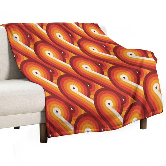 Disco Circles Geometric Pattern – “The Rogue” Palette Throw Blanket