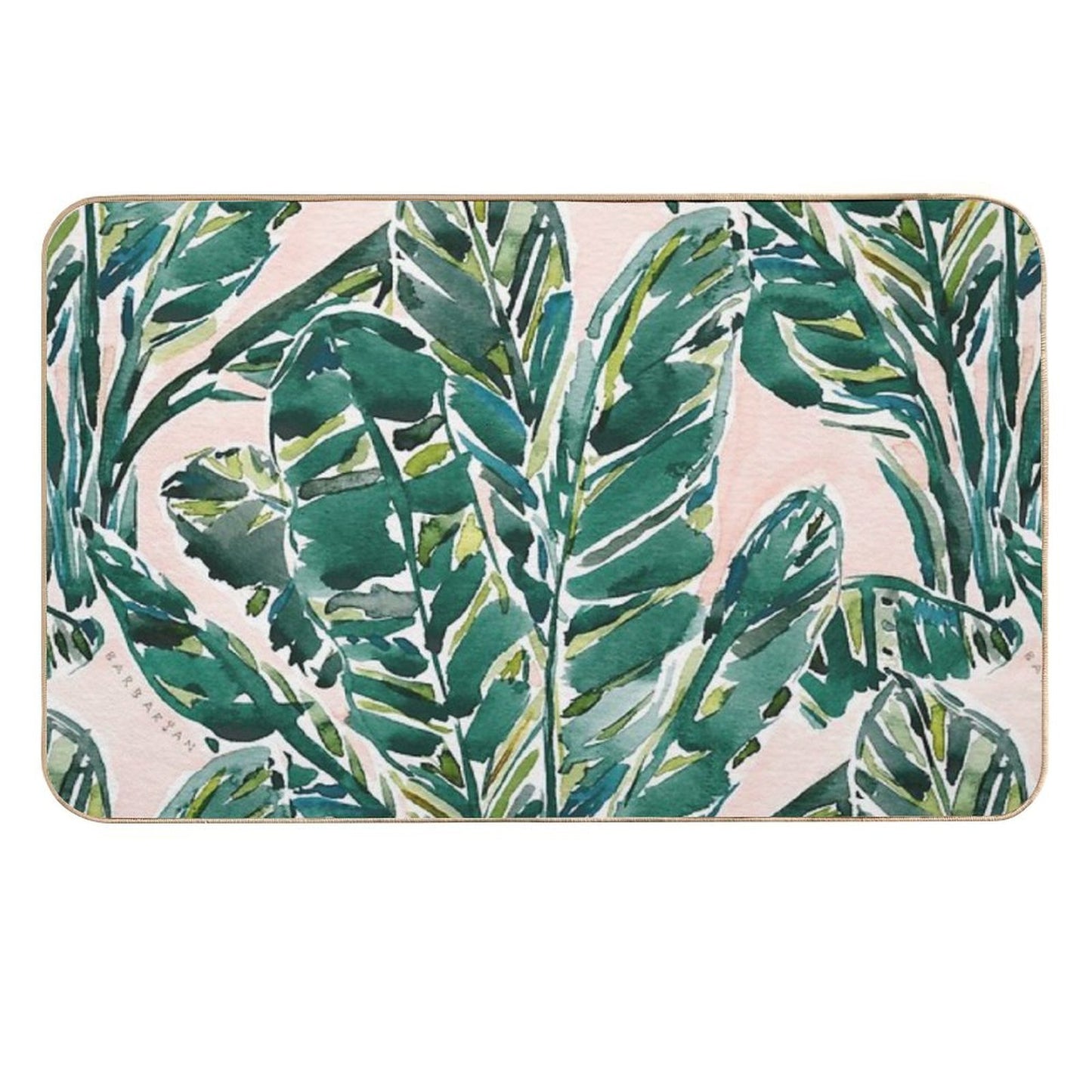 BIG FEELINGS BANANA LEAF TROPICAL  Anti-Trip Bath Mat