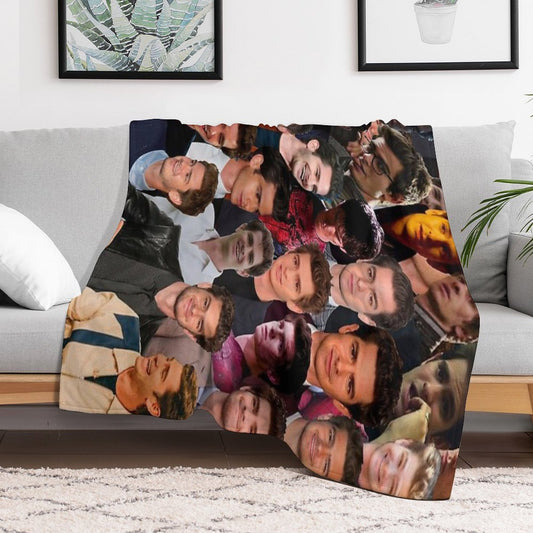 Andrew Garfield Photo Collage Throw Blanket