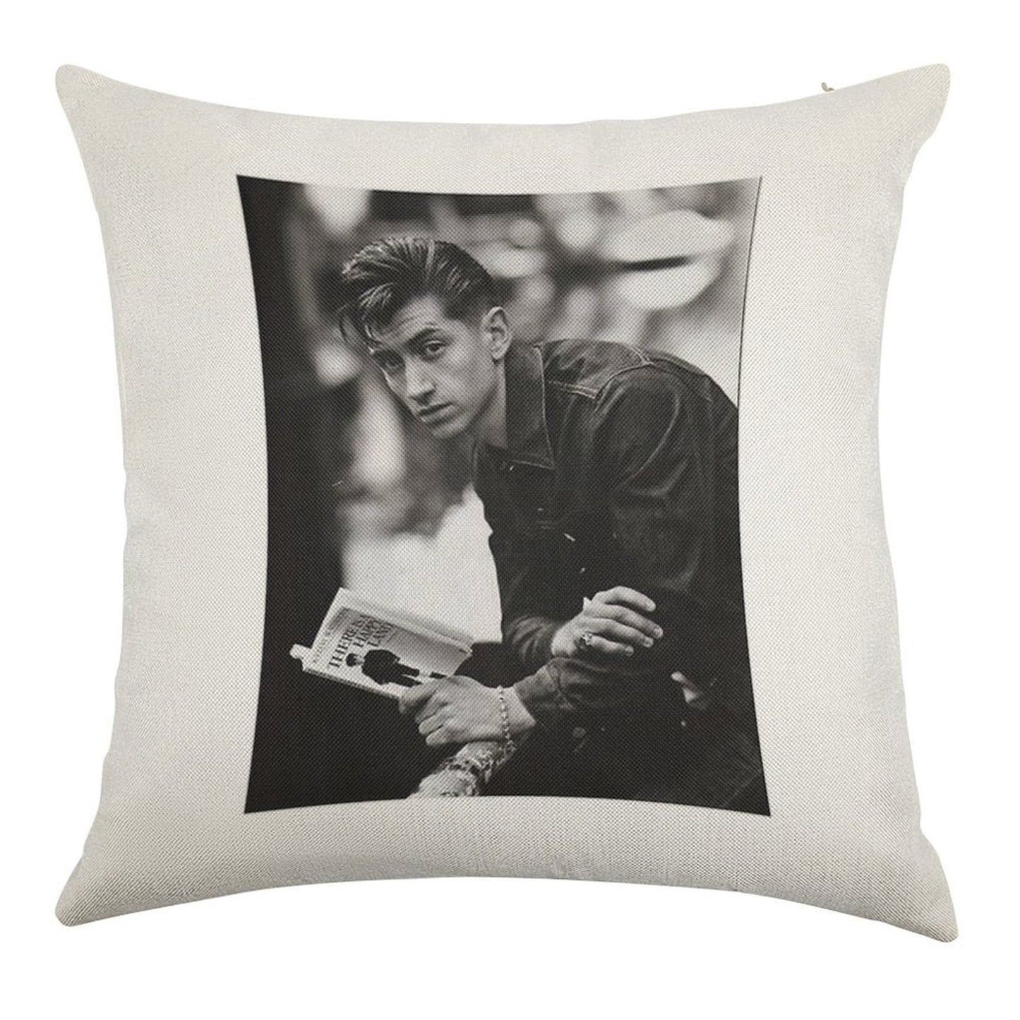 Alex Turner Linen Throw Pillow Cover