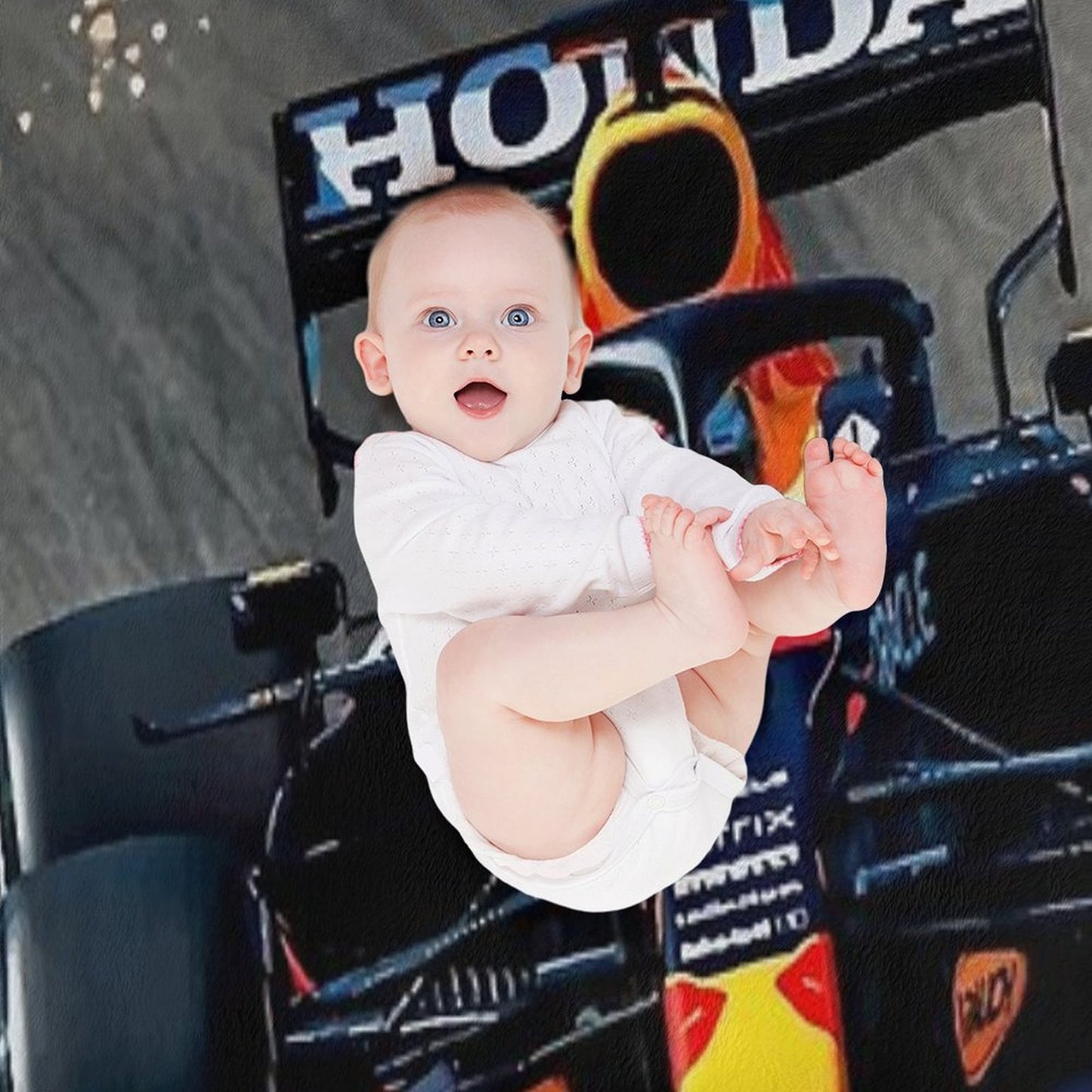 Max Verstappen Sparks - F1 Throw Blanket