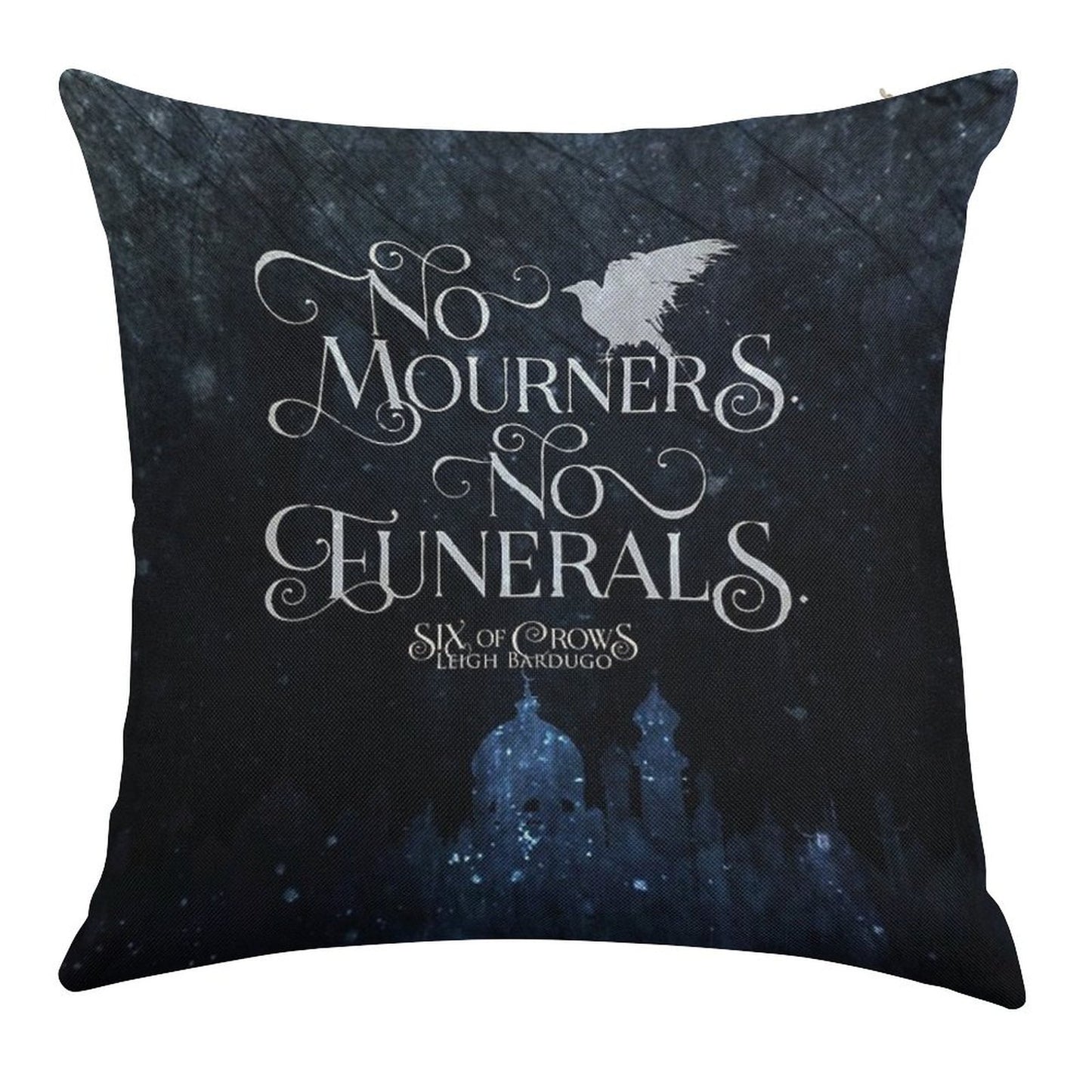 Six of Crows, No Mourners No Funerals, Kaz Brekker Linen Throw Pillow Cover
