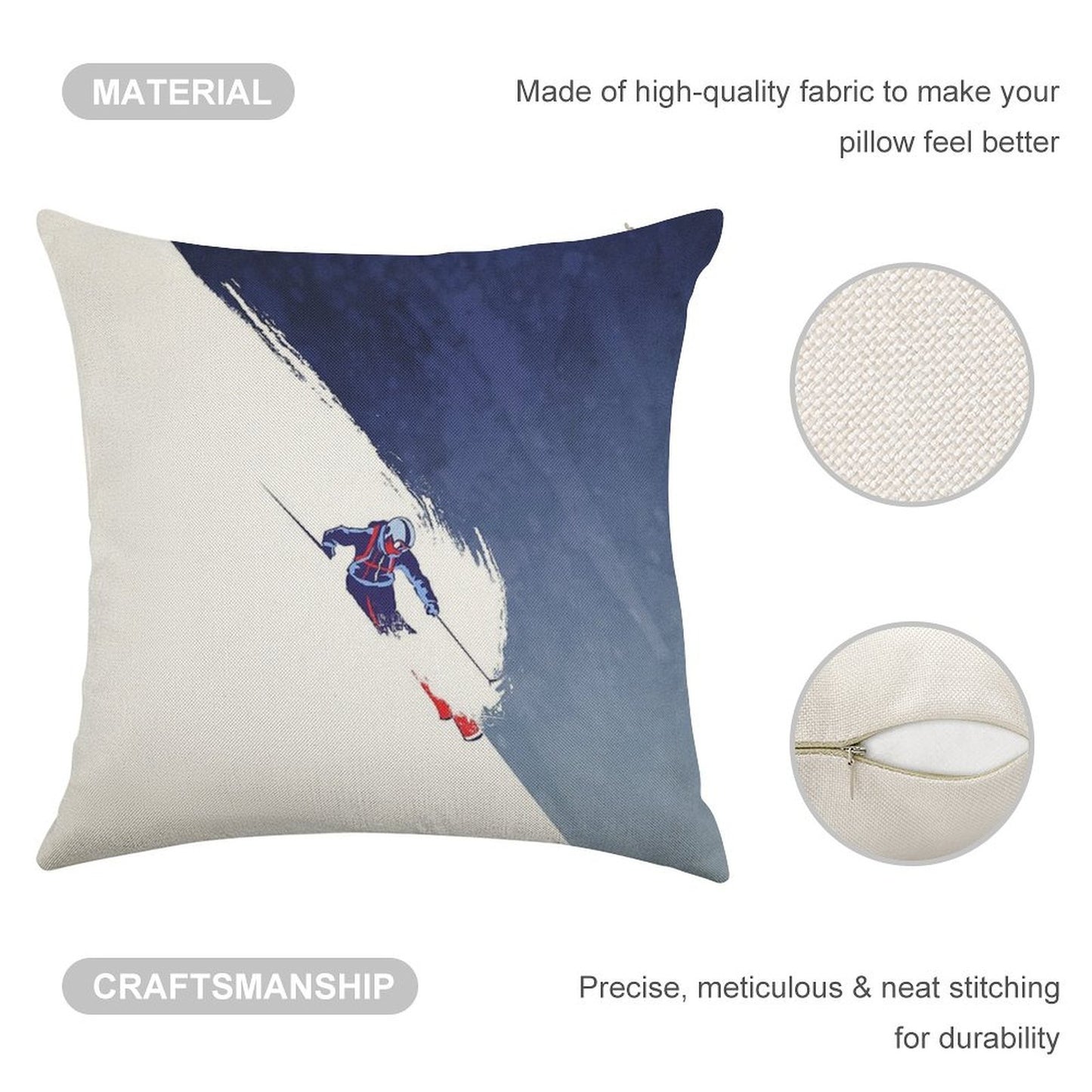 Powder to The People Linen Throw Pillow Cover