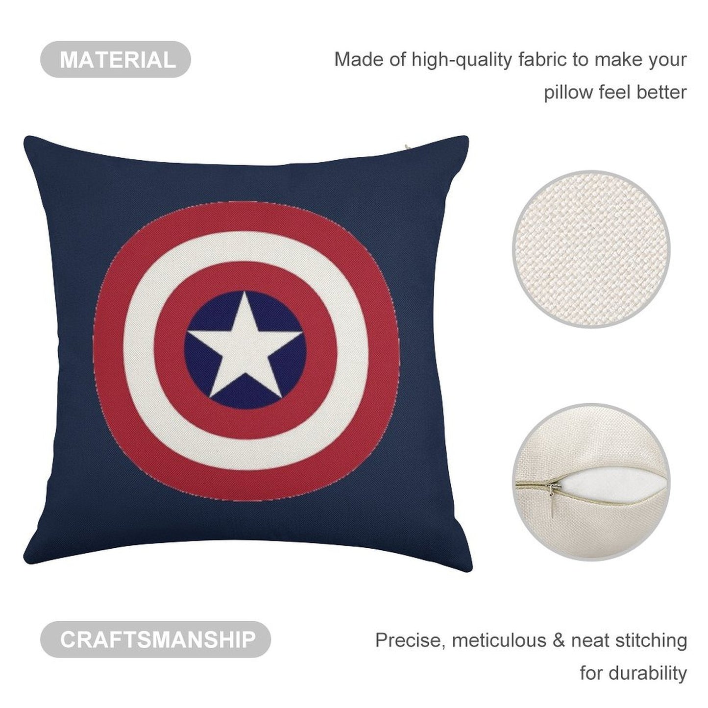 Super Hero Linen Throw Pillow Cover
