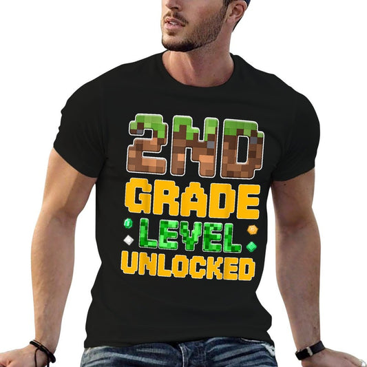 Back to School 2nd Grade Boys Gamer First Day Second Grade Cotton T-Shirt