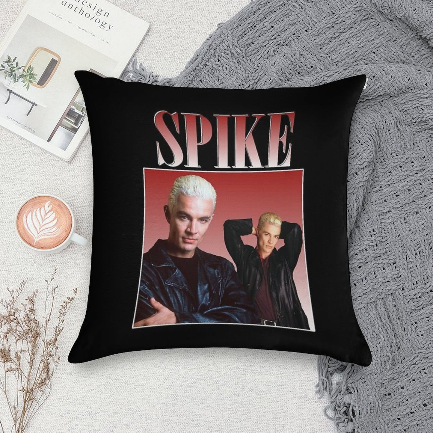 Spike Retro Design Classic Throwback Soft Easy Maintenance Throw Pillow