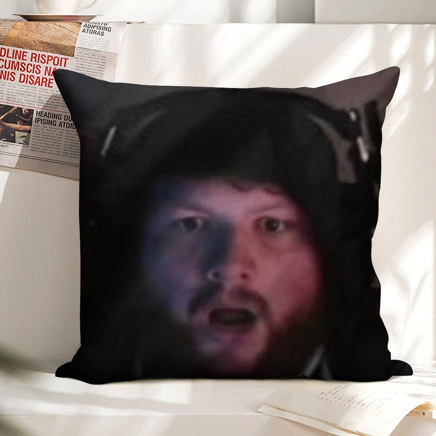 Caseoh Linen Throw Pillow Cover