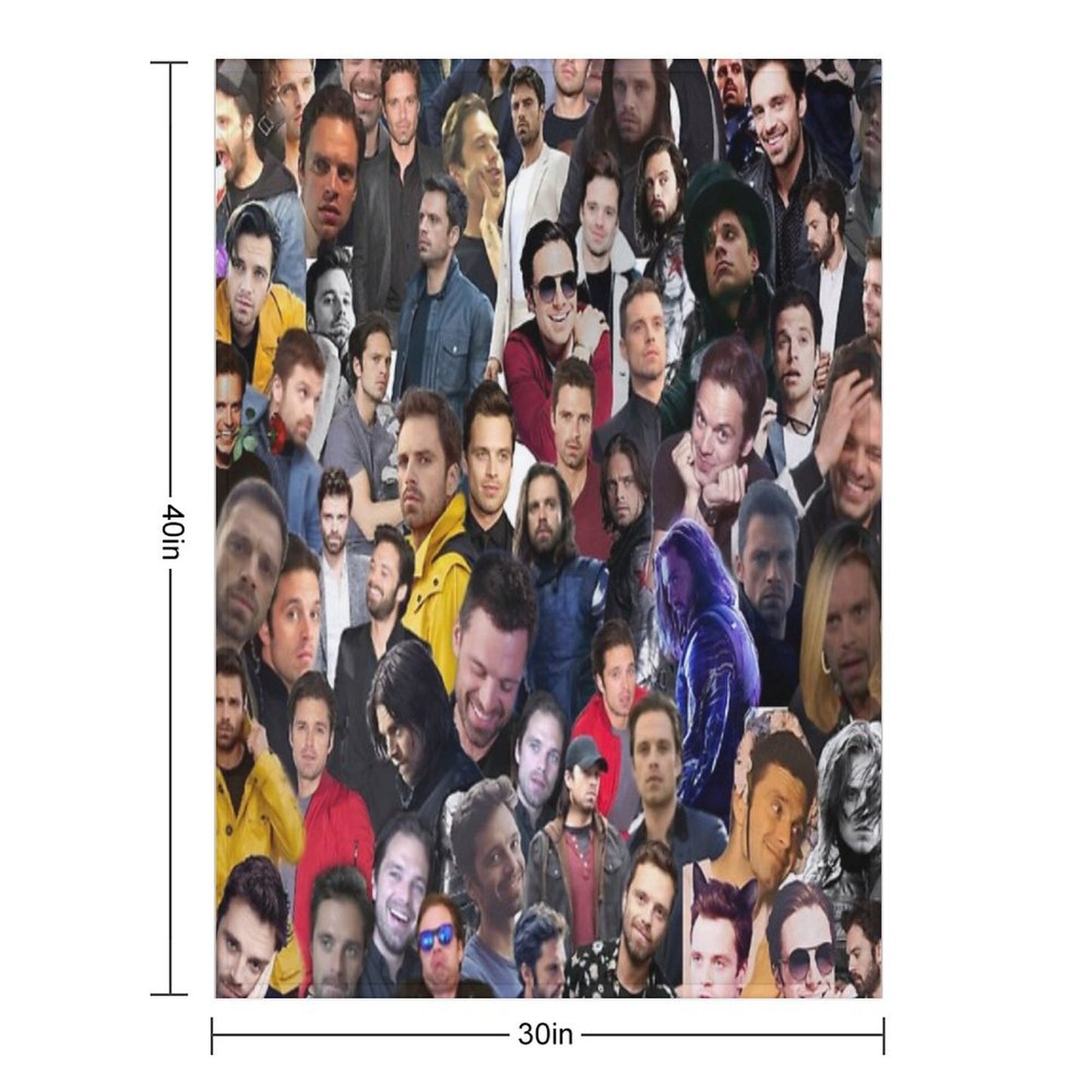 Sebastian Stan College Throw Blanket
