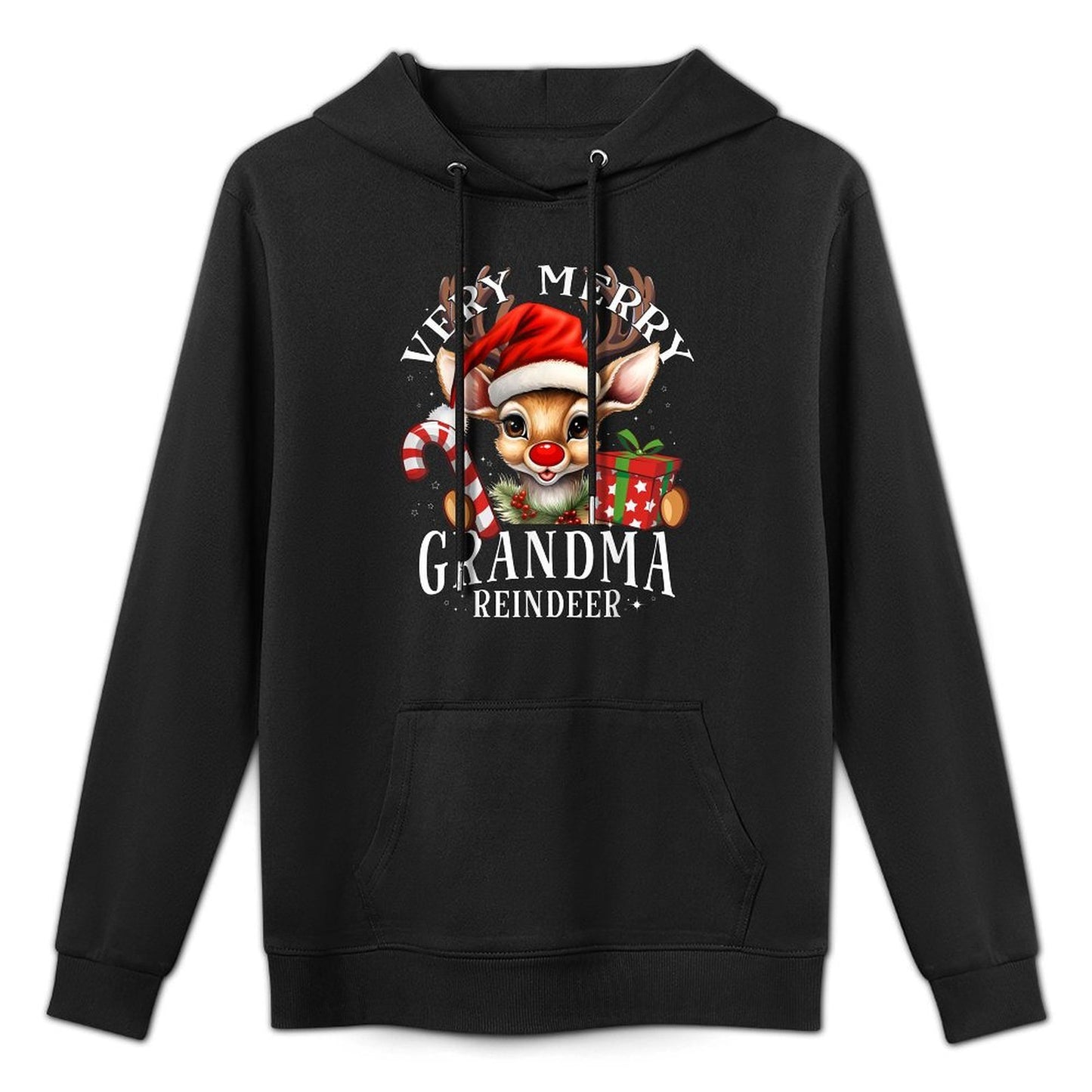 Very Merry Grandma Reindeer Matching Christmas Casual Wear Hoodie
