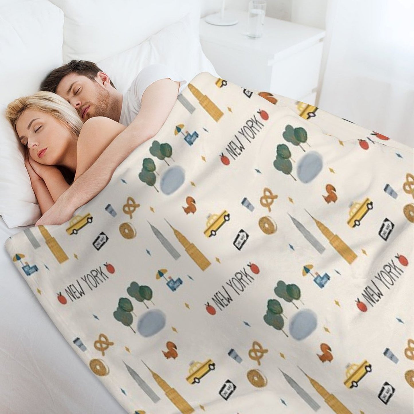 New York City Poster Throw Blanket