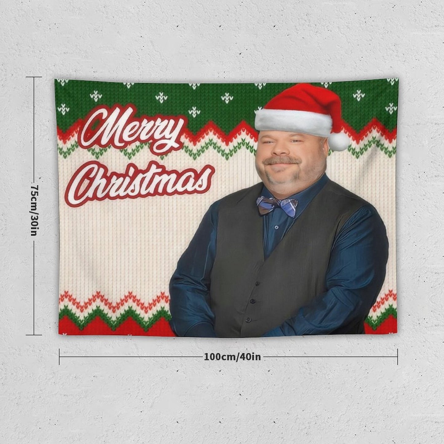 Bertram's Greetings Merry Christmas Tapestry