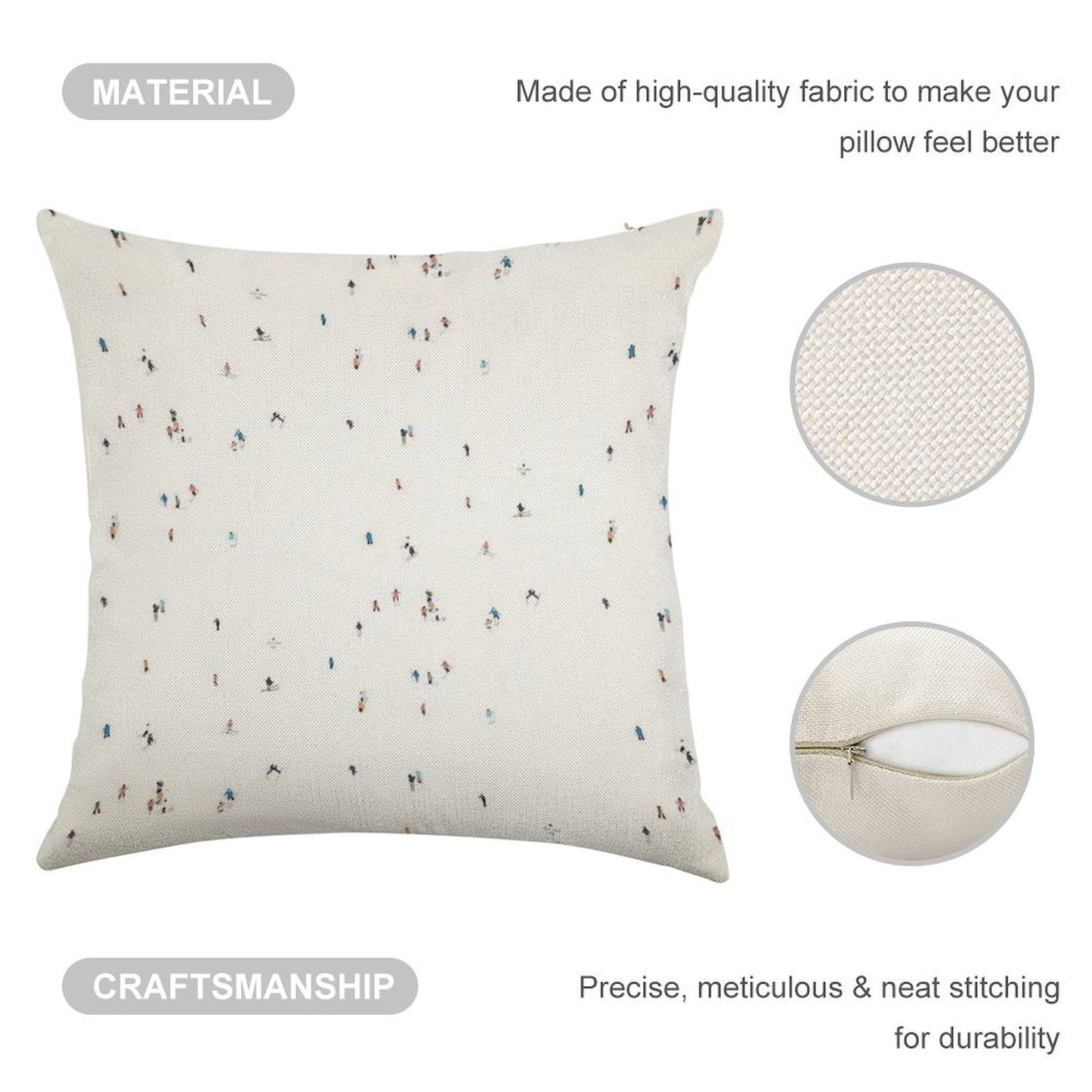 Ski Slopes Linen Throw Pillow Cover