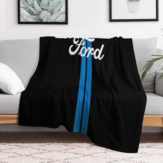 Retro Ford Stripes Throw Blanket