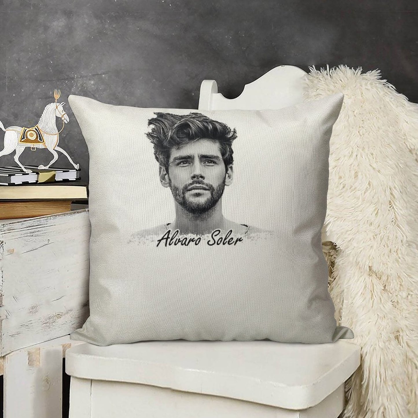 Alvaro Soler Linen Throw Pillow Cover