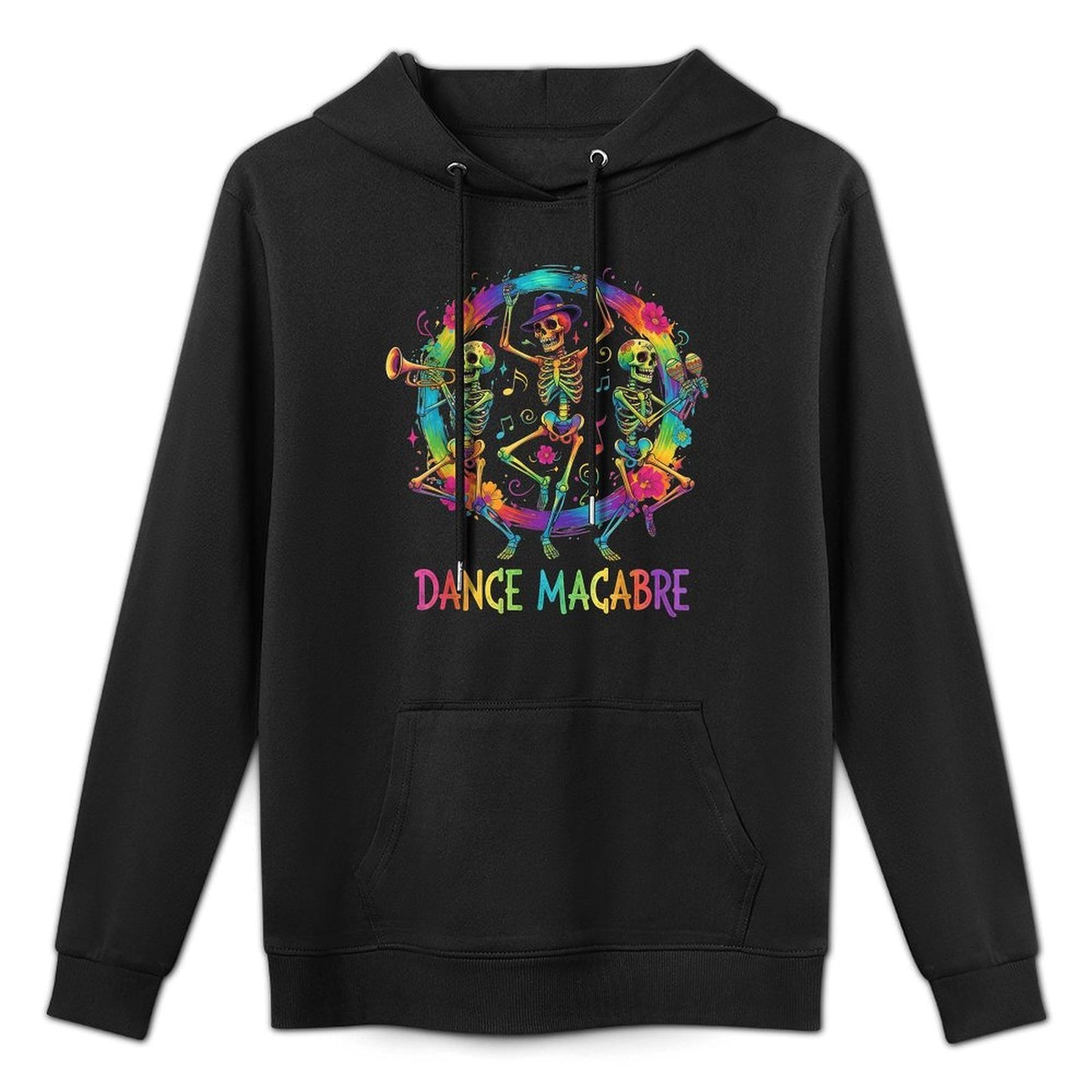 Dance Macabre Skeleton Music Dia De Los Muertos Halloween Casual Wear Hoodie
