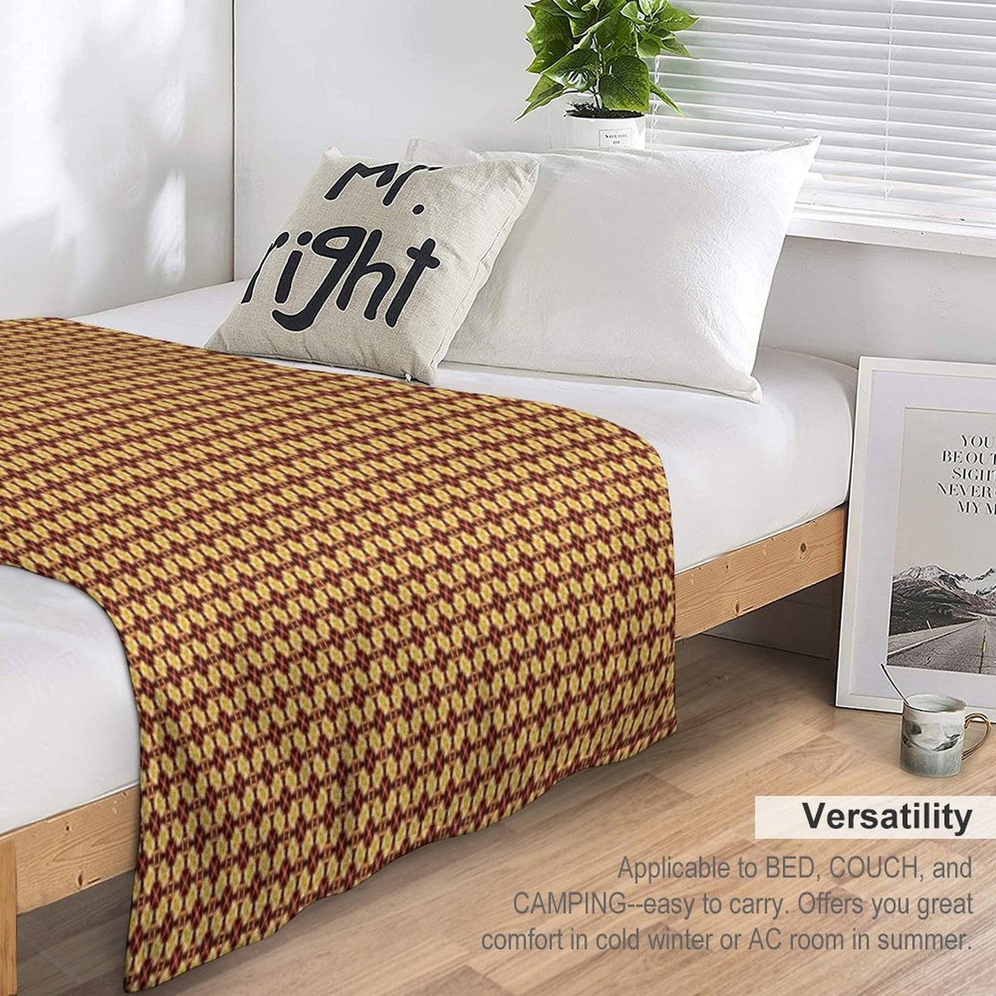 Bright Fiery Flowers Throw Blanket