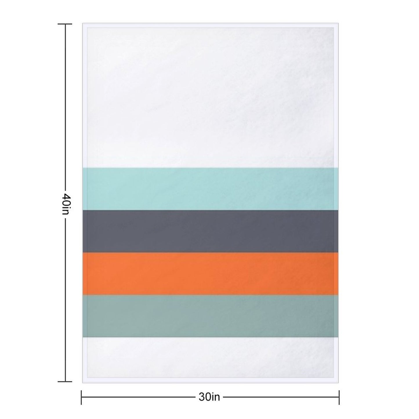 Low Stripe White & Blue Color Block Pattern Throw Blanket