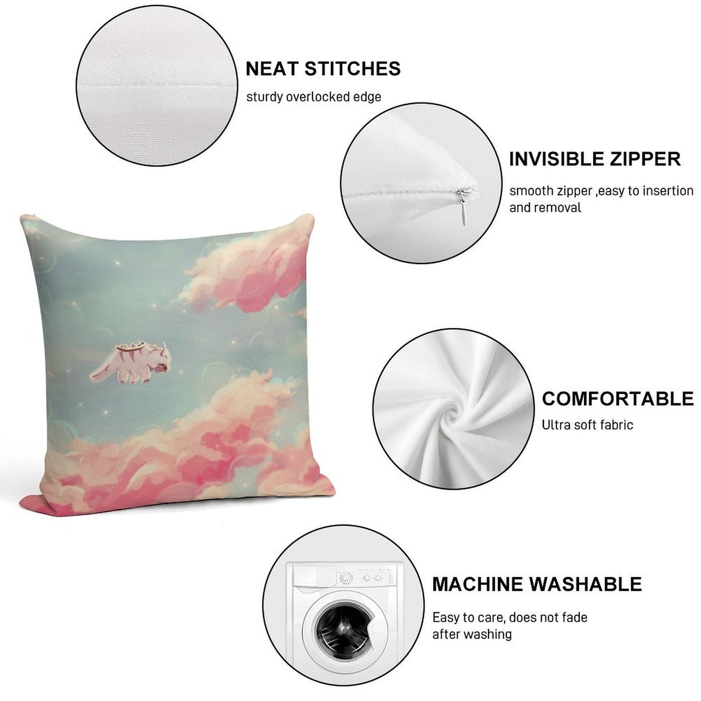 Dreamy Appa Poster V1 Soft Anti-Pilling Throw Pillow