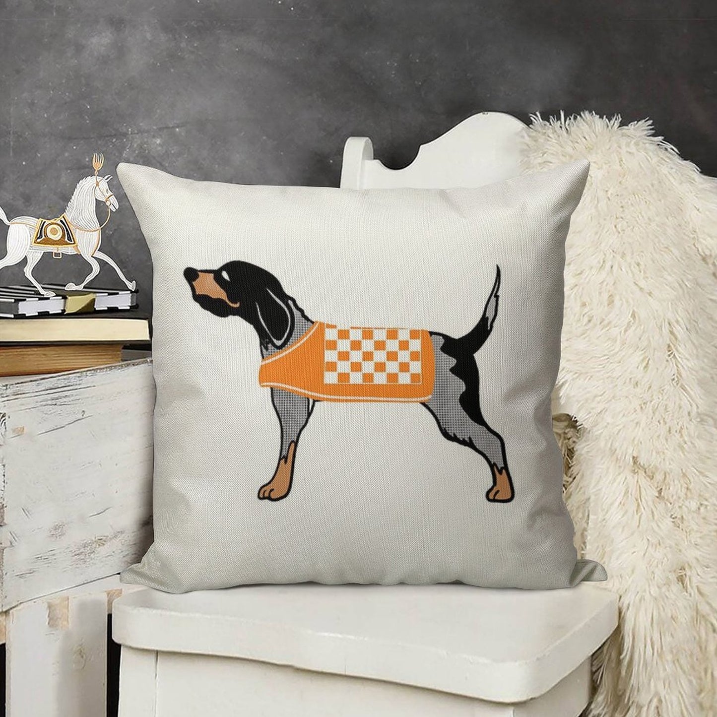 Smokey Linen Throw Pillow Cover