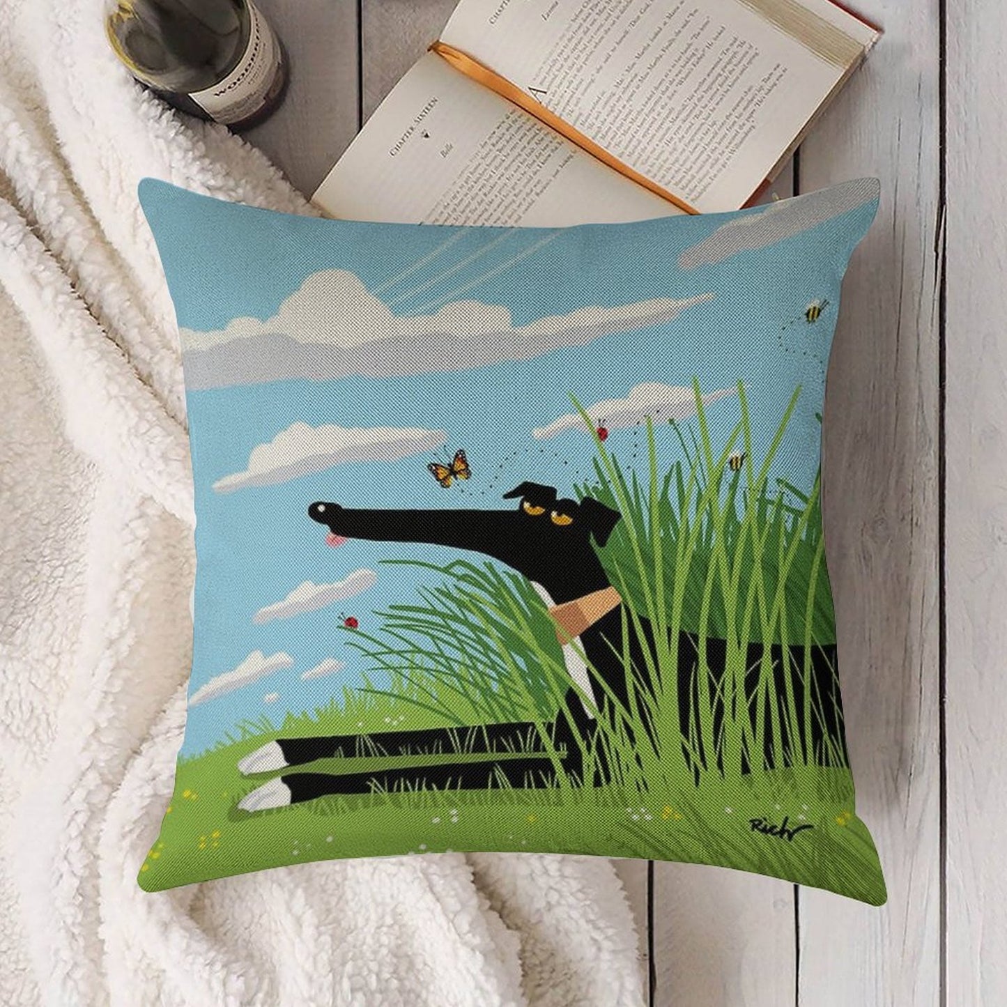 Summer Derp Linen Throw Pillow Cover