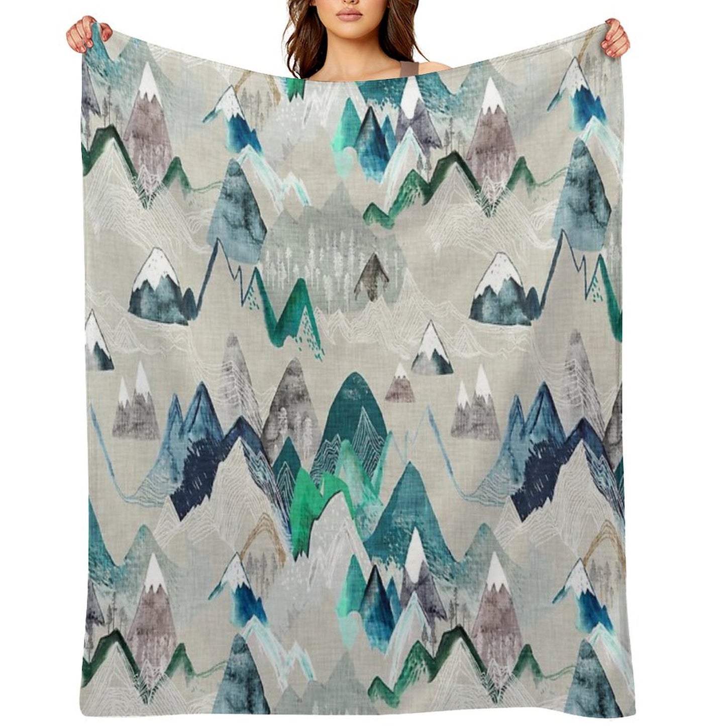 Call of The Mountains (in Evergreen) Throw Blanket