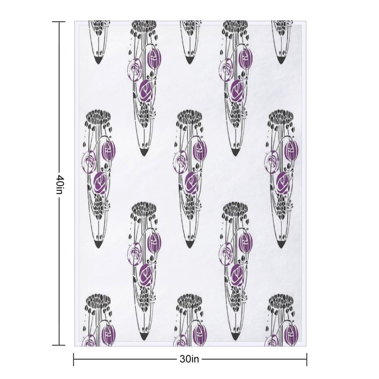 Charles Rennie Mackintosh Roses 4. Throw Blanket
