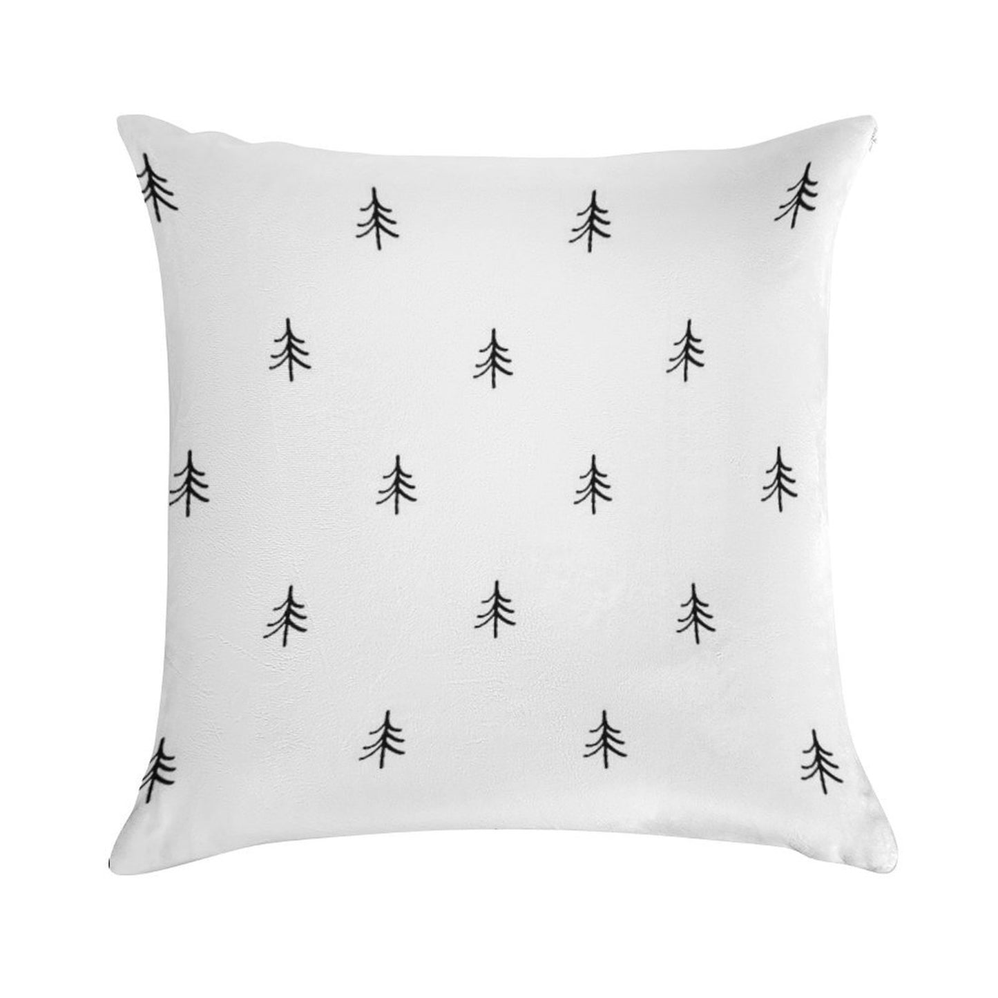 Minimalist Christmas Tree Black & White Pattern Soft Multiple Sizes Throw Pillow
