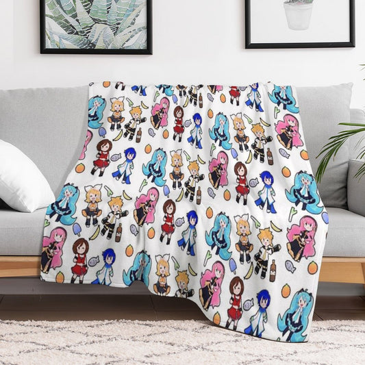 Vocaloid Chibi Chaos! Throw Blanket