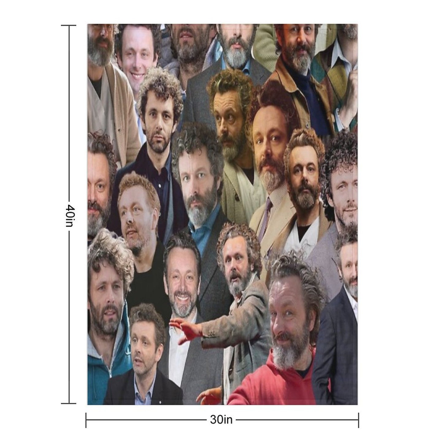 Michael Sheen Photo Collage Throw Blanket
