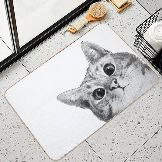 Sneaky Cat Bath Mat