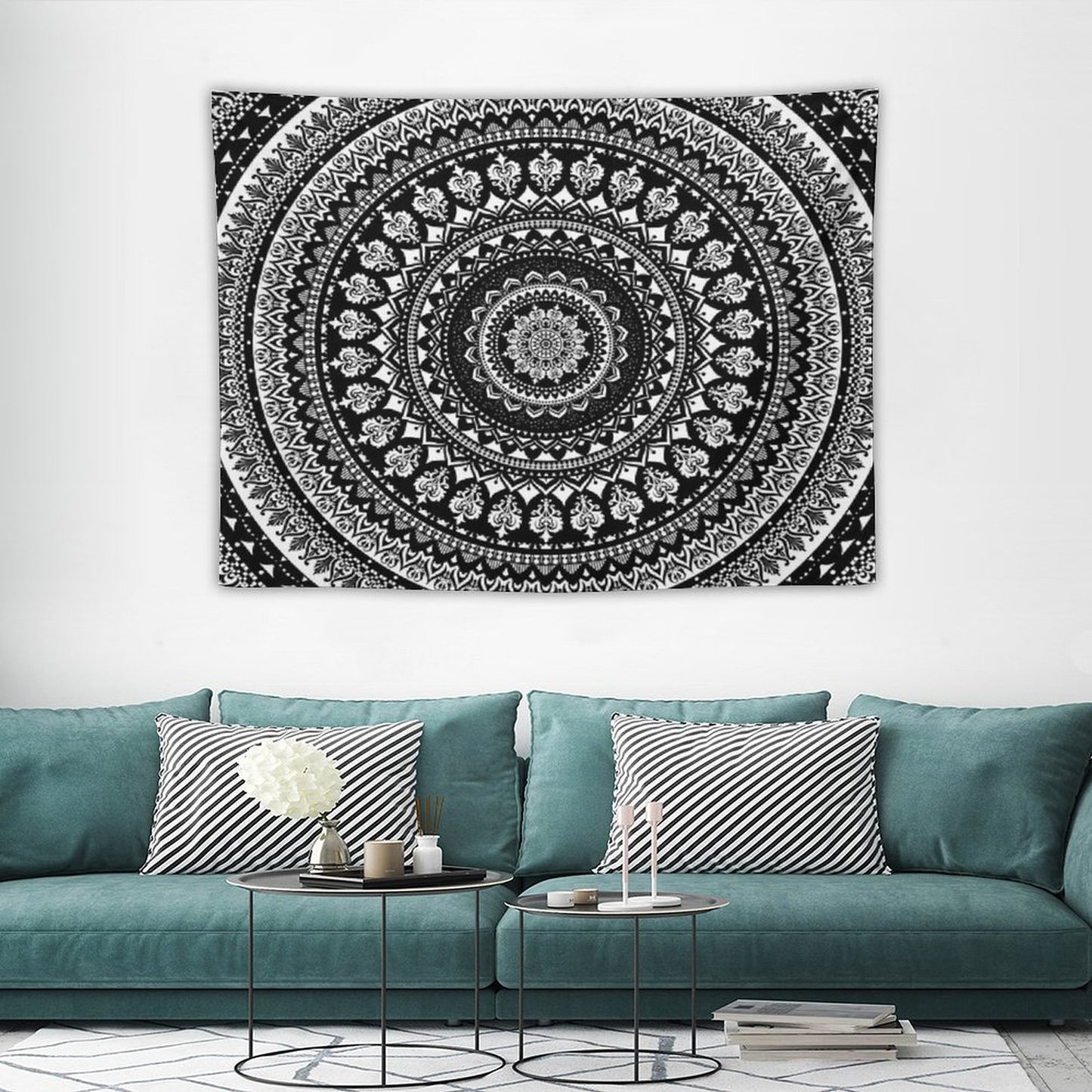 Mandala Monochrome 2 Tapestry