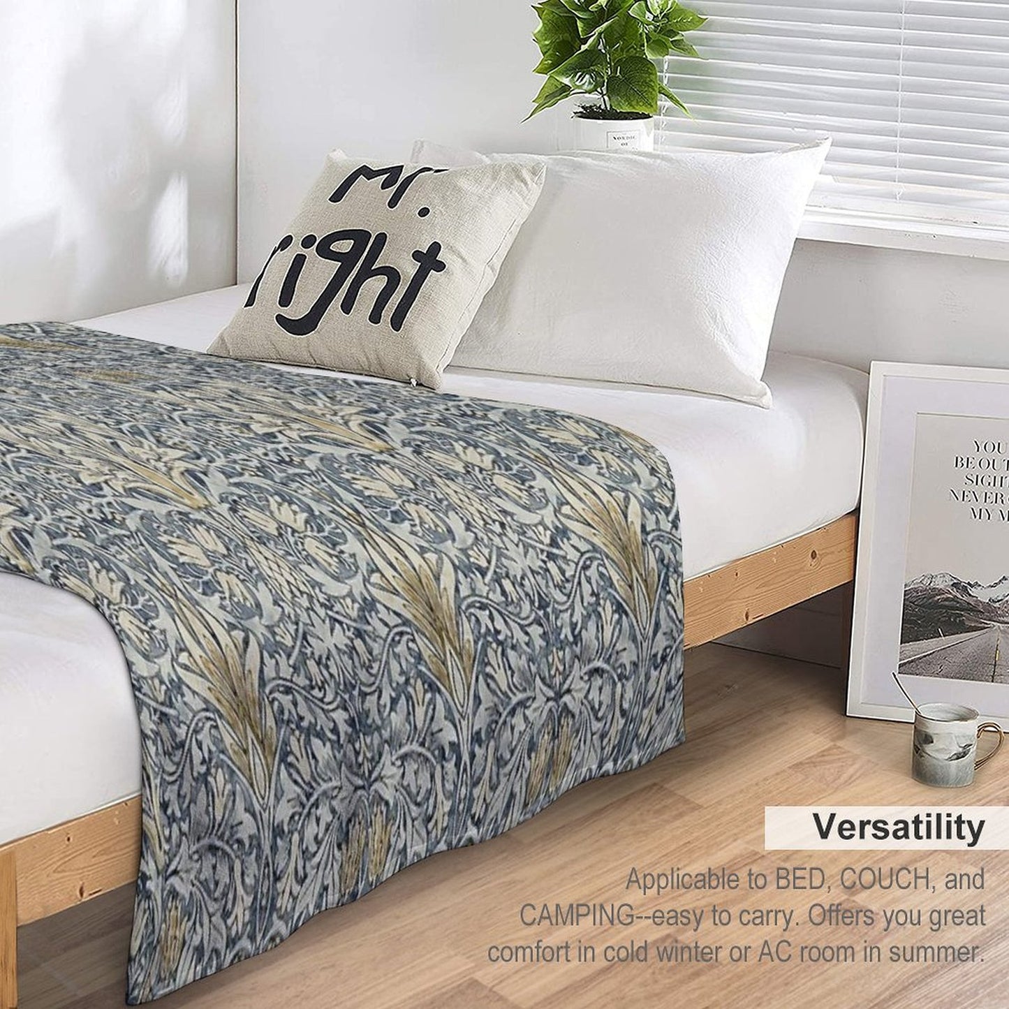 William Morris Snakeshead Pattern Throw Blanket