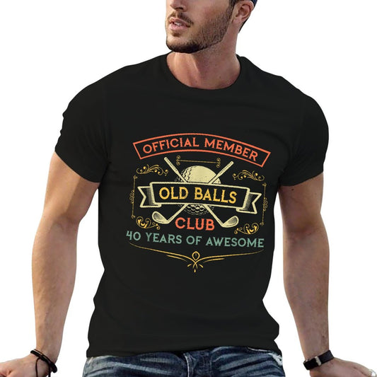 Mens Funny 40th Birthday Old Balls Club 40 Year Old Golfer T-Shirt