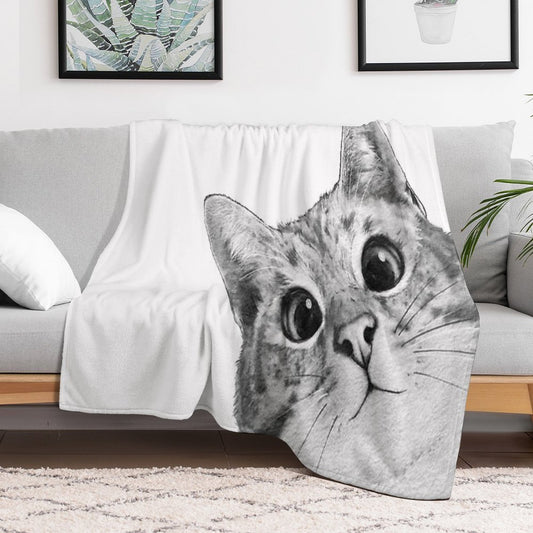 Sneaky Cat Throw Blanket