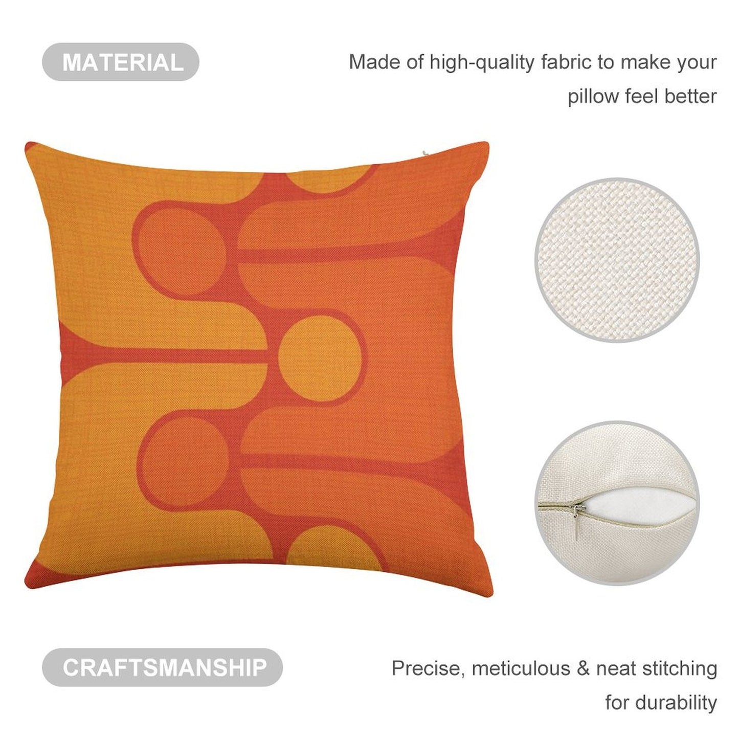 Golden Oldie Linen Throw Pillow Cover