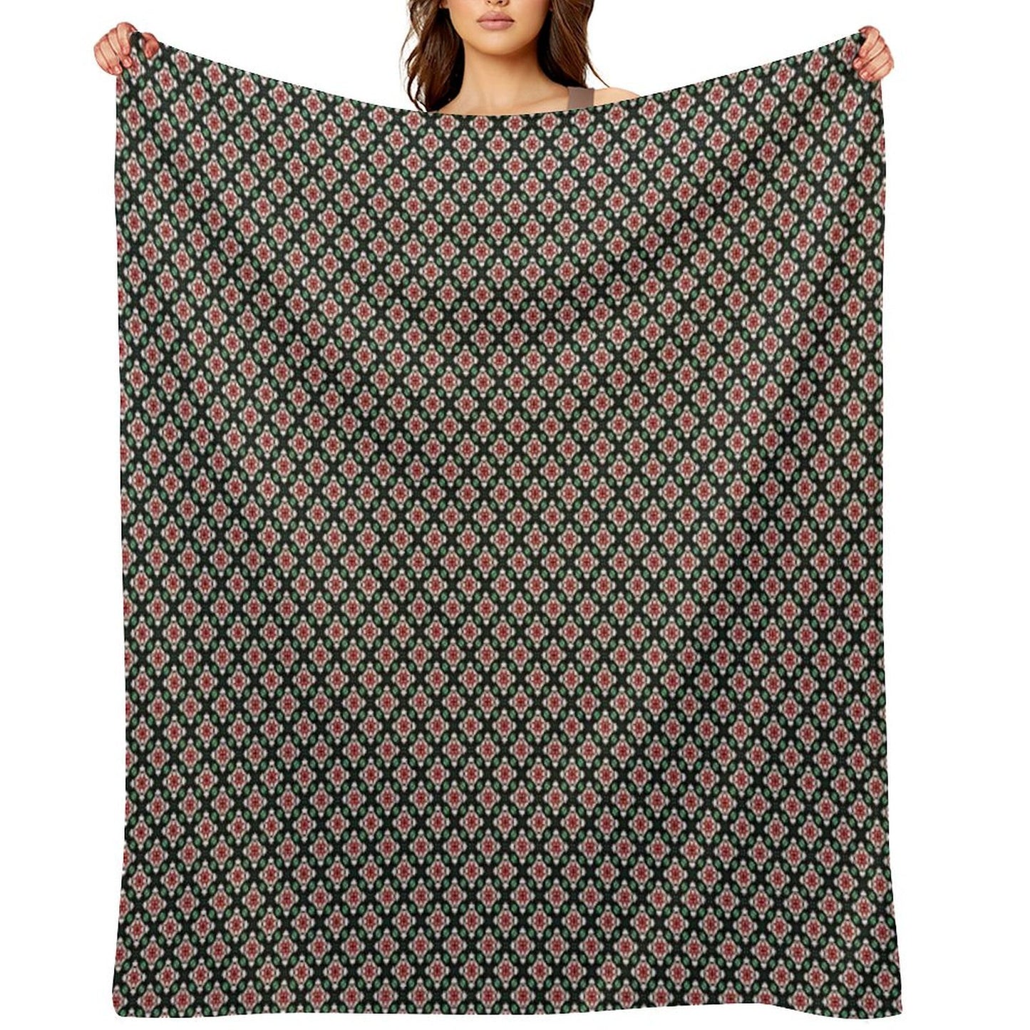 Earth Tones Wild Tiered Diamonds Throw Blanket