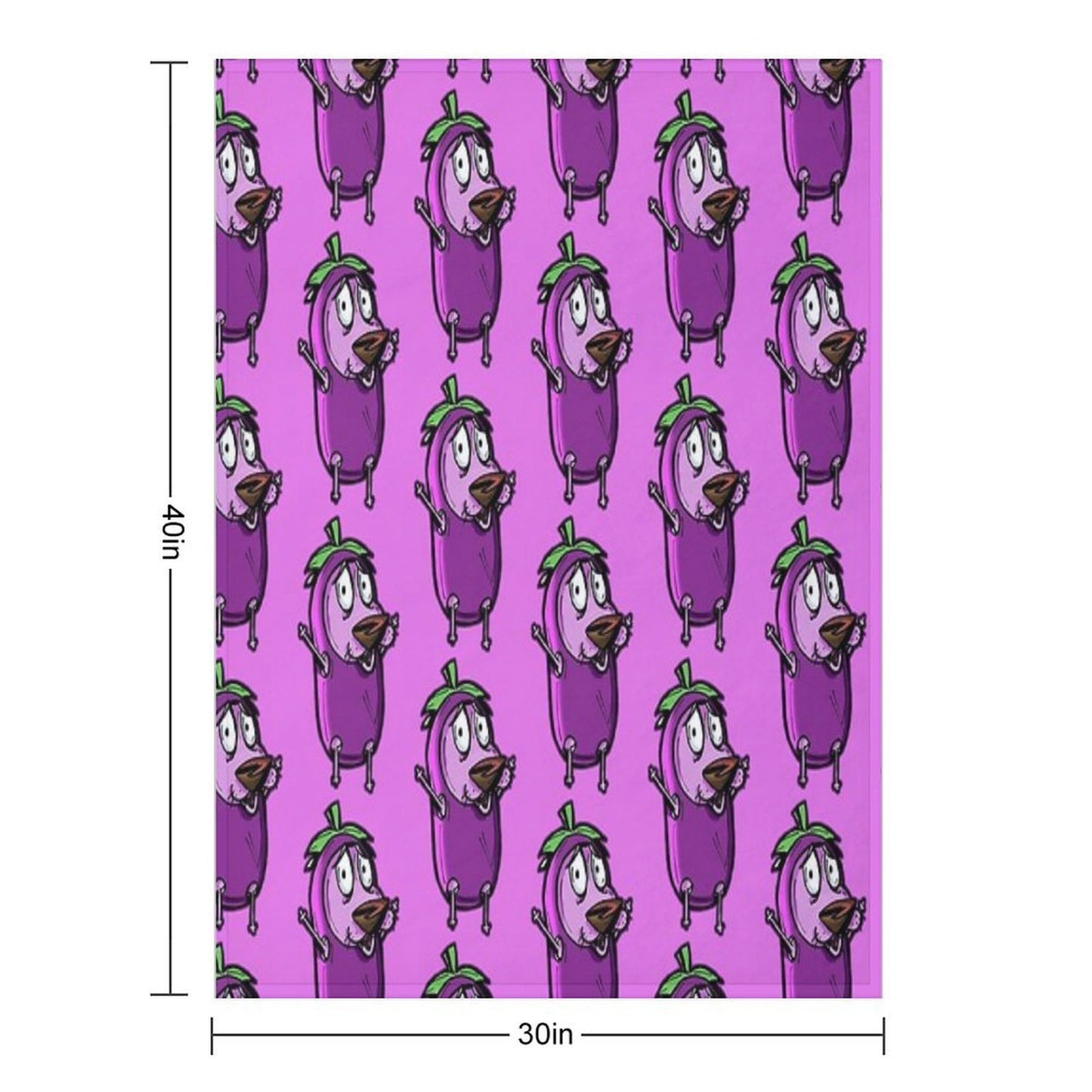 Courage The Cowardly Dog™ in The Great Eggplant Costume Throw Blanket