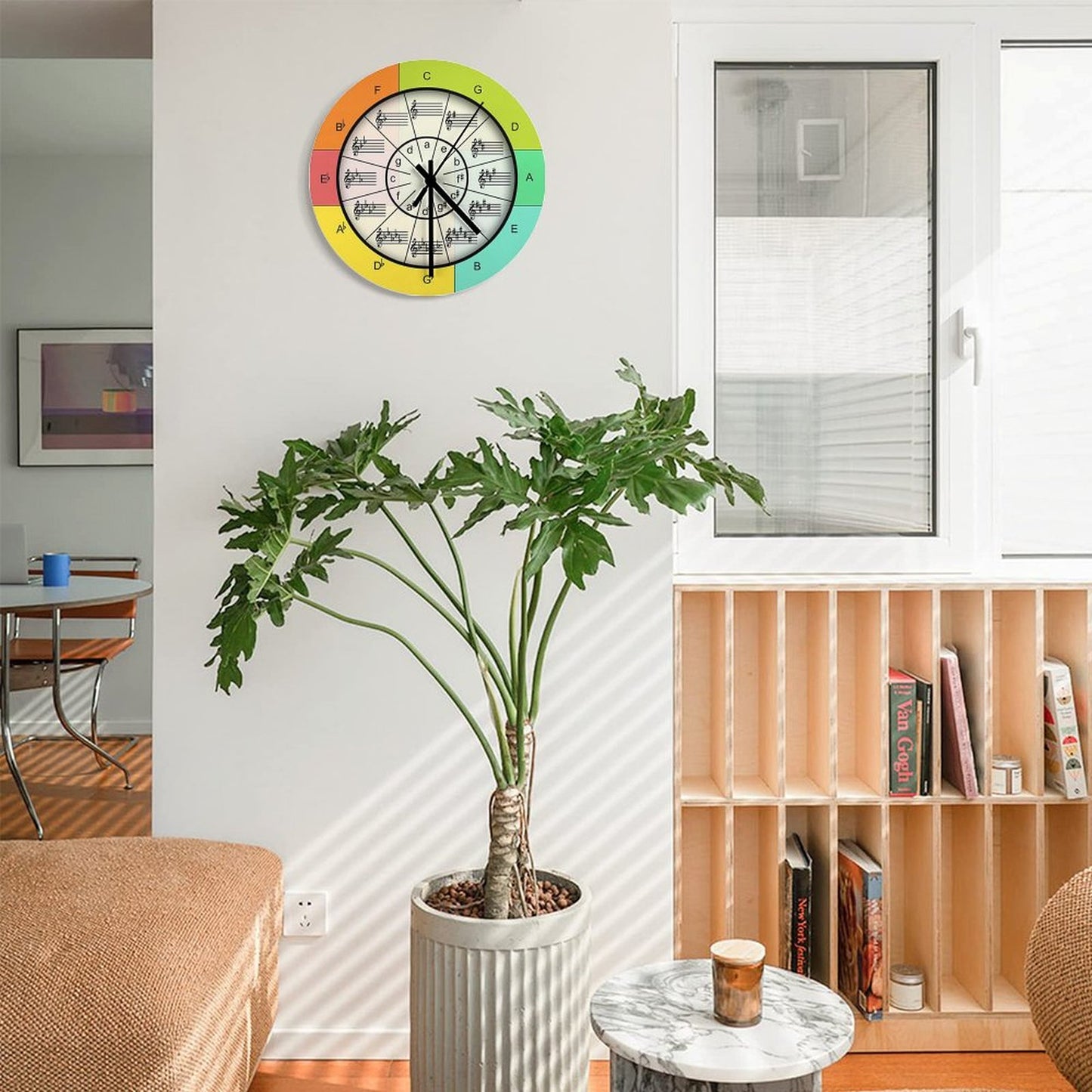 Circle of Fifths for Colorful Music Wall Clock