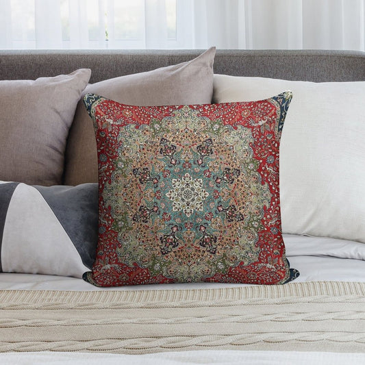 Vintage Antique Persian Carpet Print Soft Warmth Comfort Throw Pillow