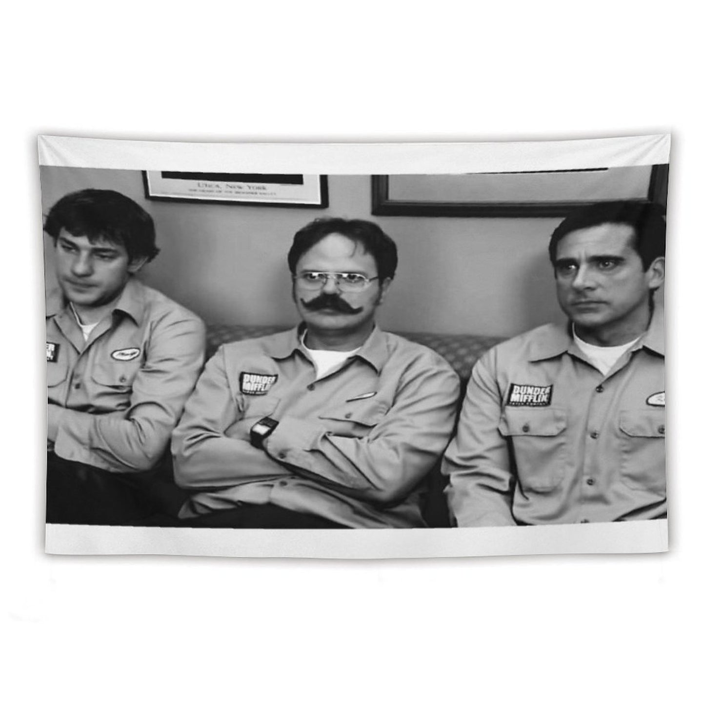 Jim, Dwight And Michael at Utica Tapestry